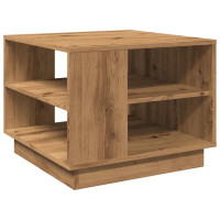 Produktbild för Soffbord artisan ek 55x55x42 cm konstruerat trä