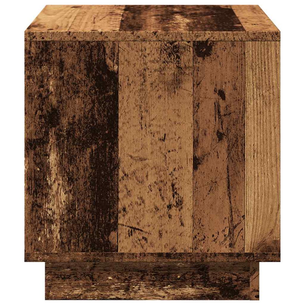 Produktbild för Soffbord åldrat trä 40x40x43 cm konstruerat trä