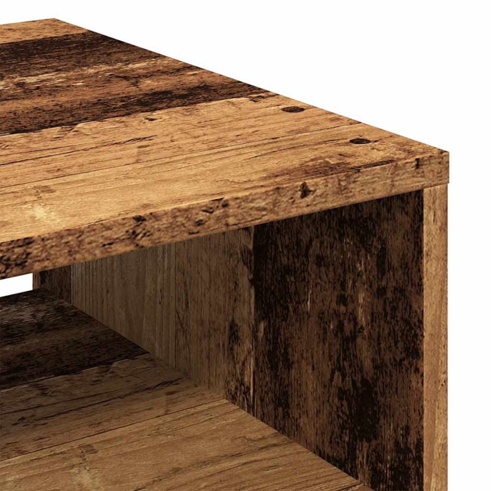Produktbild för Soffbord åldrat trä 40x40x43 cm konstruerat trä