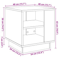 Produktbild för Soffbord åldrat trä 40x40x43 cm konstruerat trä