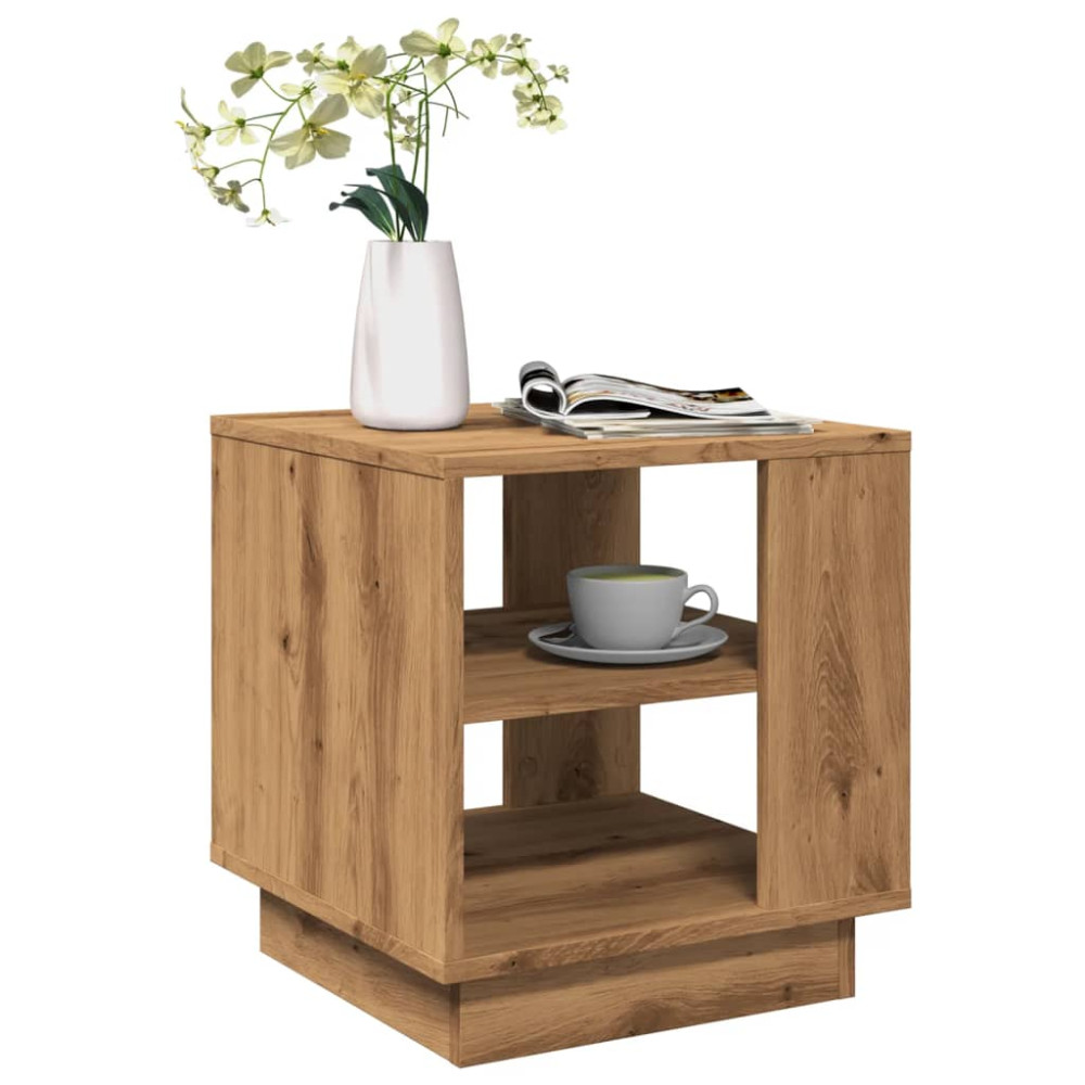 Produktbild för Soffbord artisan ek 40x40x43 cm konstruerat trä