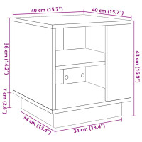 Produktbild för Soffbord artisan ek 40x40x43 cm konstruerat trä