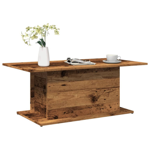 vidaXL Soffbord åldrat trä 102x55,5x40 cm konstruerat trä
