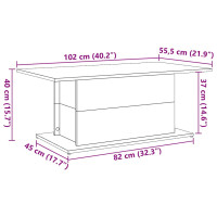 Produktbild för Soffbord artisan ek 102x55,5x40 cm konstruerat trä