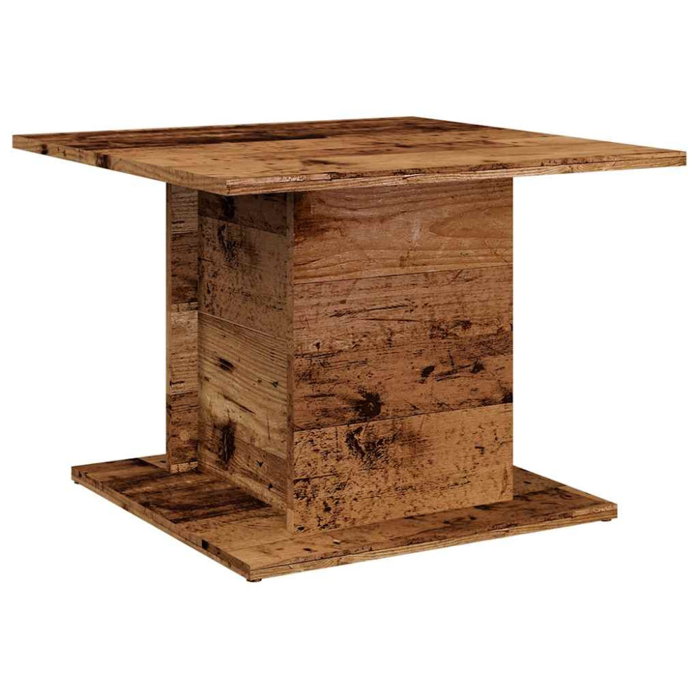 Produktbild för Soffbord åldrat trä 55,5x55,5x40 cm konstruerat trä