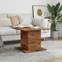 Produktbild för Soffbord åldrat trä 55,5x55,5x40 cm konstruerat trä