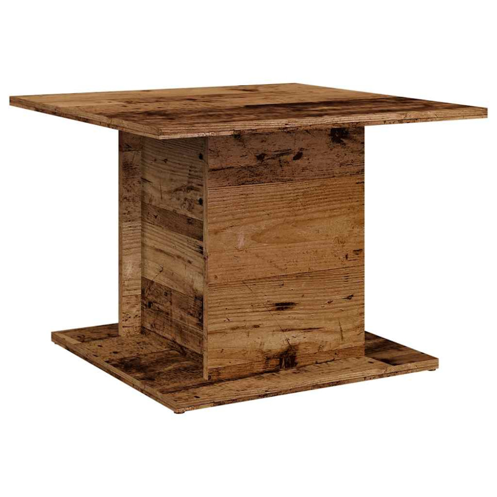 Produktbild för Soffbord åldrat trä 55,5x55,5x40 cm konstruerat trä