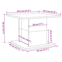 Produktbild för Soffbord åldrat trä 55,5x55,5x40 cm konstruerat trä