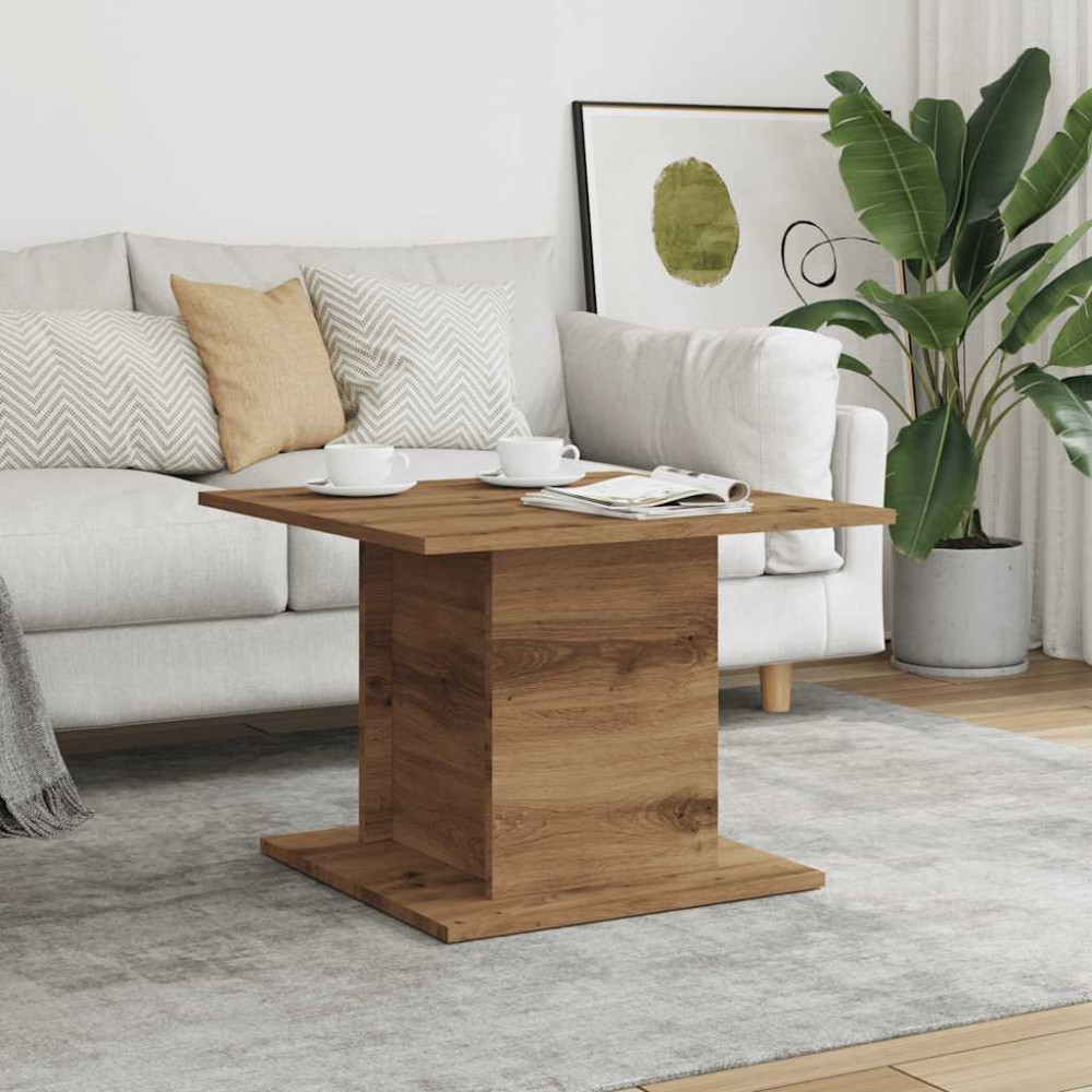 Produktbild för Soffbord artisan ek 55,5x55,5x40 cm konstruerat trä