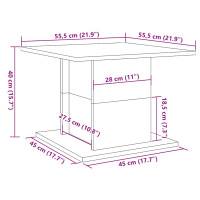 Produktbild för Soffbord artisan ek 55,5x55,5x40 cm konstruerat trä