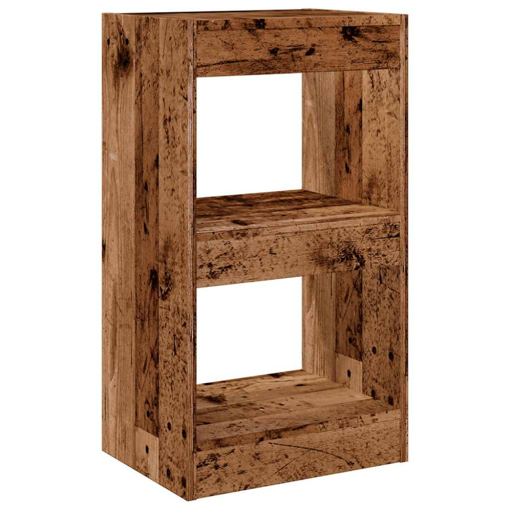 Produktbild för Bokhylla/Rumsavdelare gammalt trä 40x30x72 cm