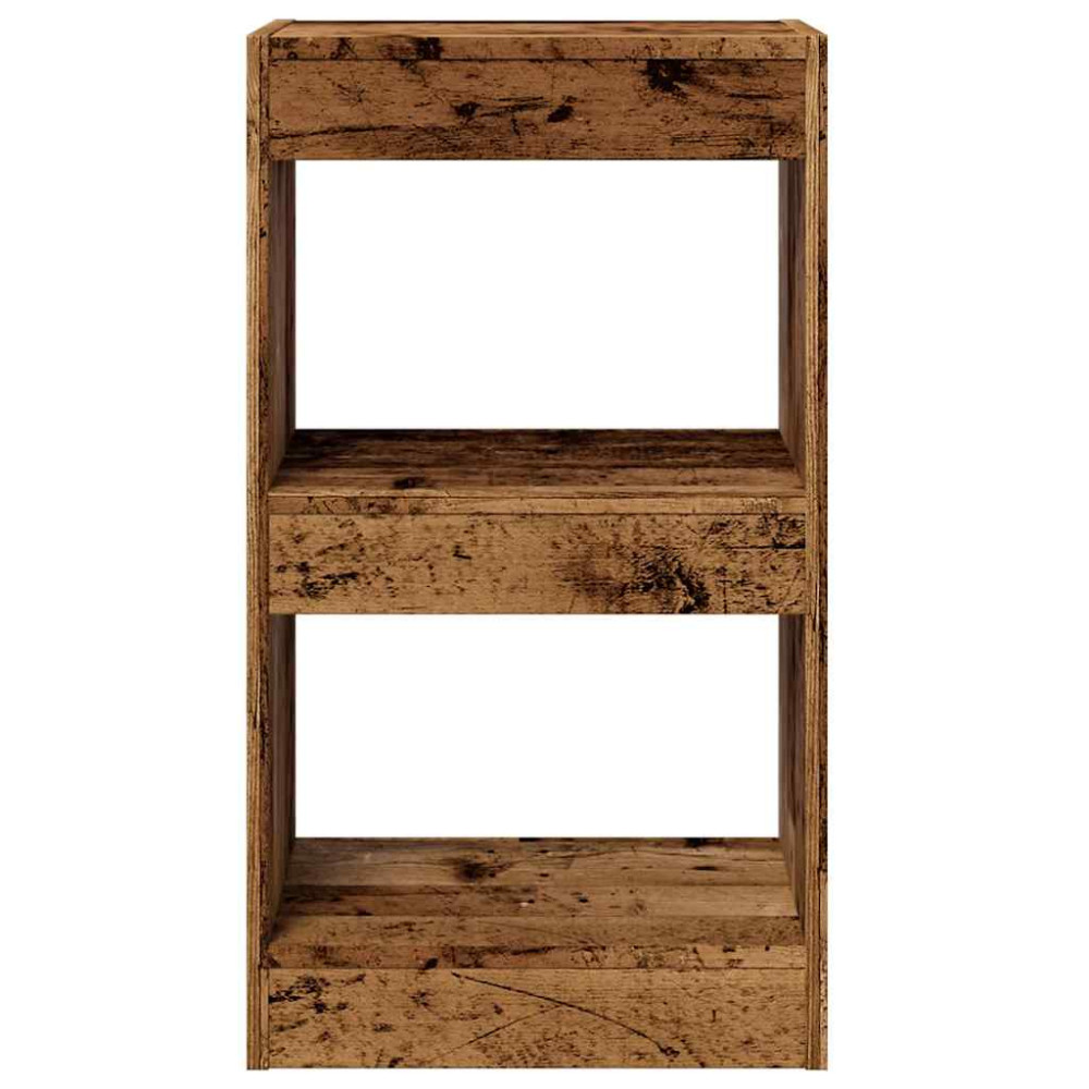 Produktbild för Bokhylla/Rumsavdelare gammalt trä 40x30x72 cm