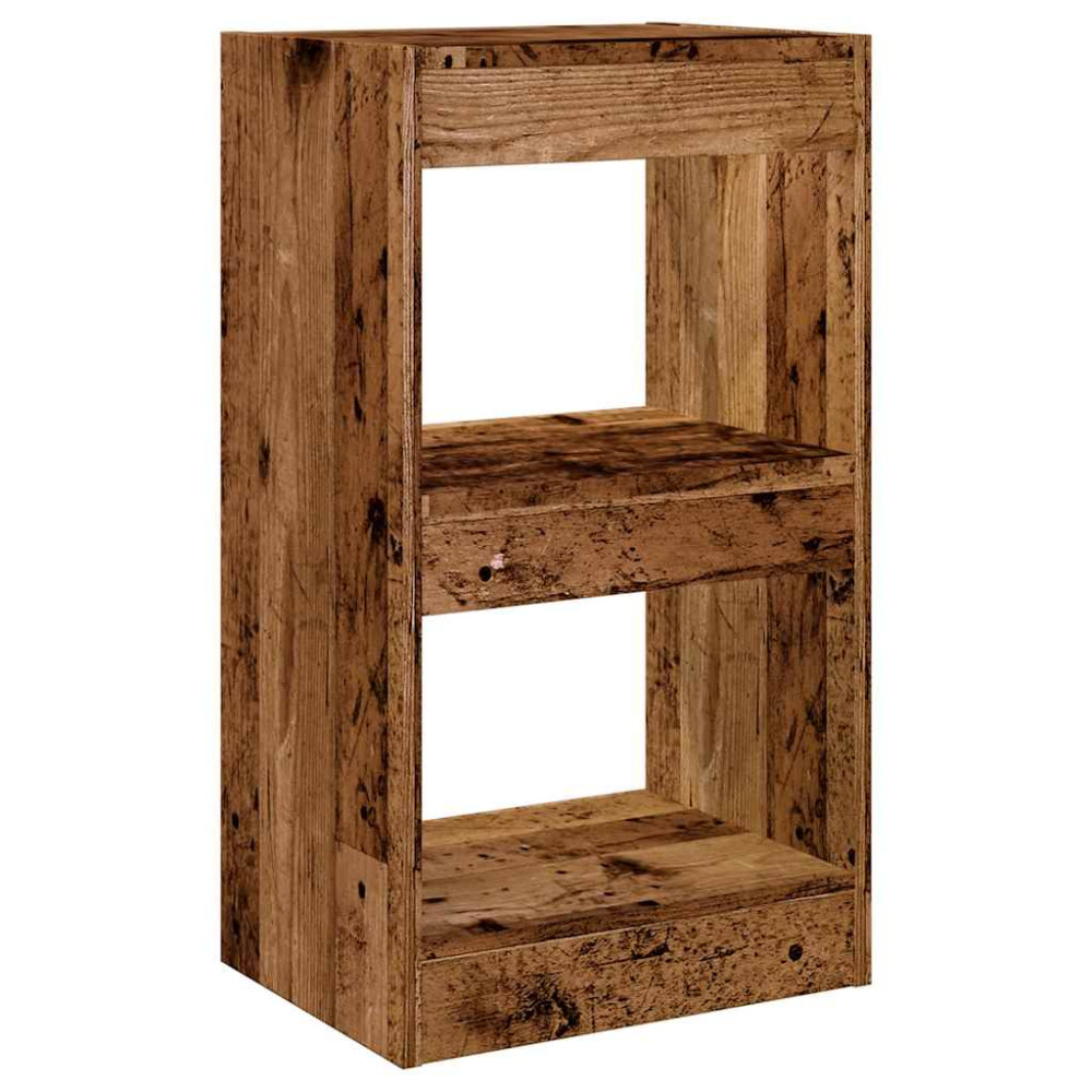 Produktbild för Bokhylla/Rumsavdelare gammalt trä 40x30x72 cm