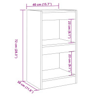 Produktbild för Bokhylla/Rumsavdelare gammalt trä 40x30x72 cm