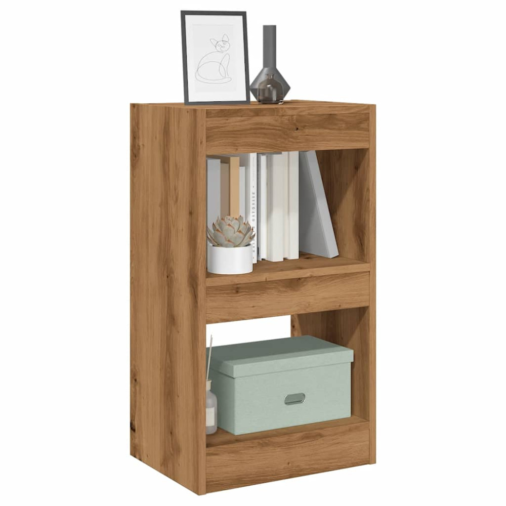 Produktbild för Bokhylla/Rumsavdelare artisan ek 40x30x72 cm