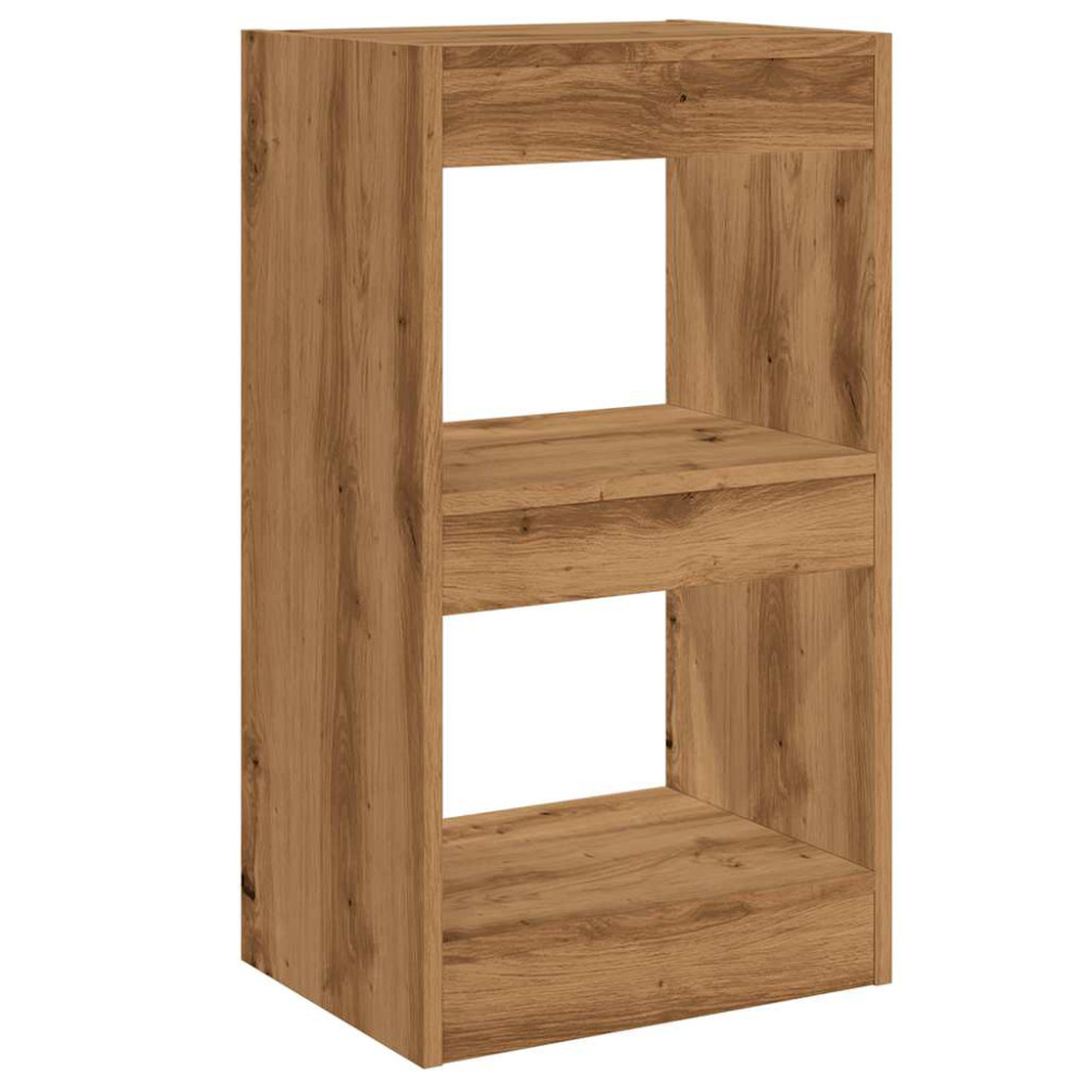 Produktbild för Bokhylla/Rumsavdelare artisan ek 40x30x72 cm