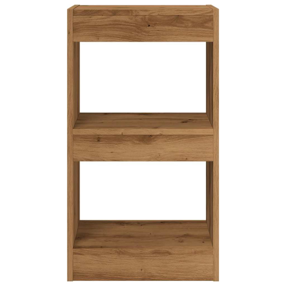 Produktbild för Bokhylla/Rumsavdelare artisan ek 40x30x72 cm