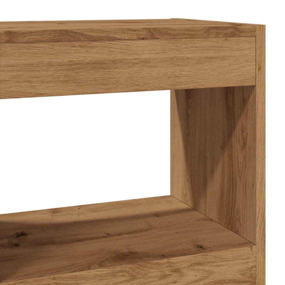 Produktbild för Bokhylla/Rumsavdelare artisan ek 40x30x72 cm