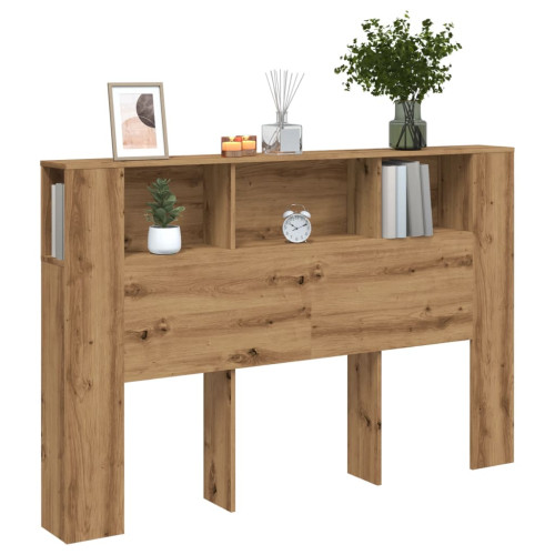vidaXL Sänggavelskåp hantverksmässig ek 160x18,5x103,5 cm konstruerat trä