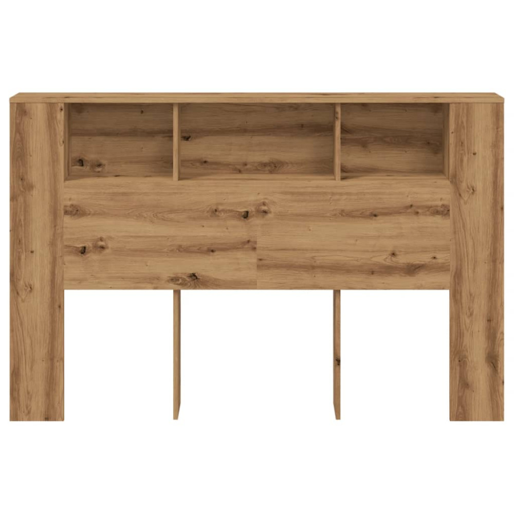 Produktbild för Sänggavelskåp hantverksmässig ek 160x18,5x103,5 cm konstruerat trä