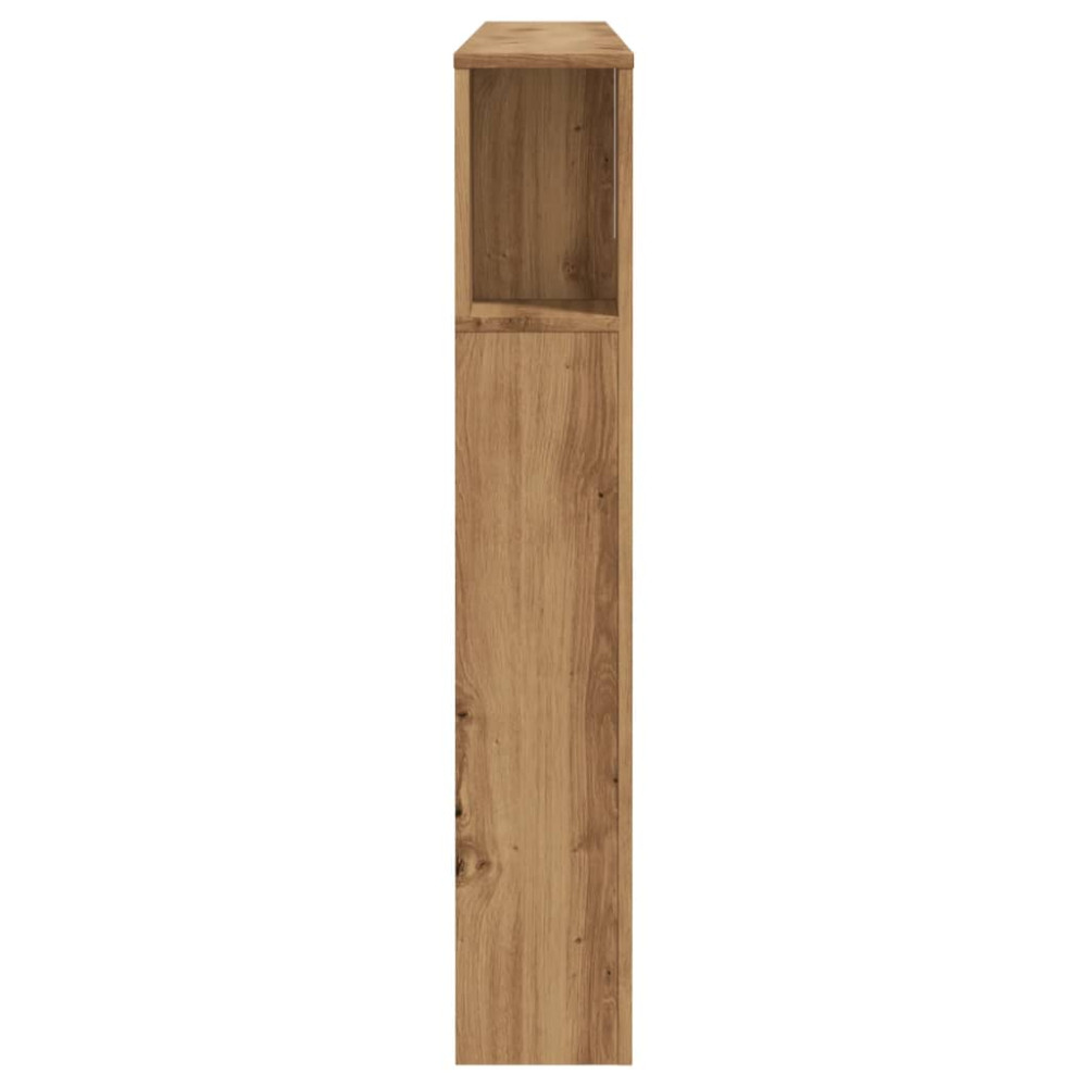 Produktbild för Sänggavelskåp hantverksmässig ek 160x18,5x103,5 cm konstruerat trä