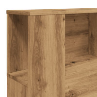 Produktbild för Sänggavelskåp hantverksmässig ek 160x18,5x103,5 cm konstruerat trä