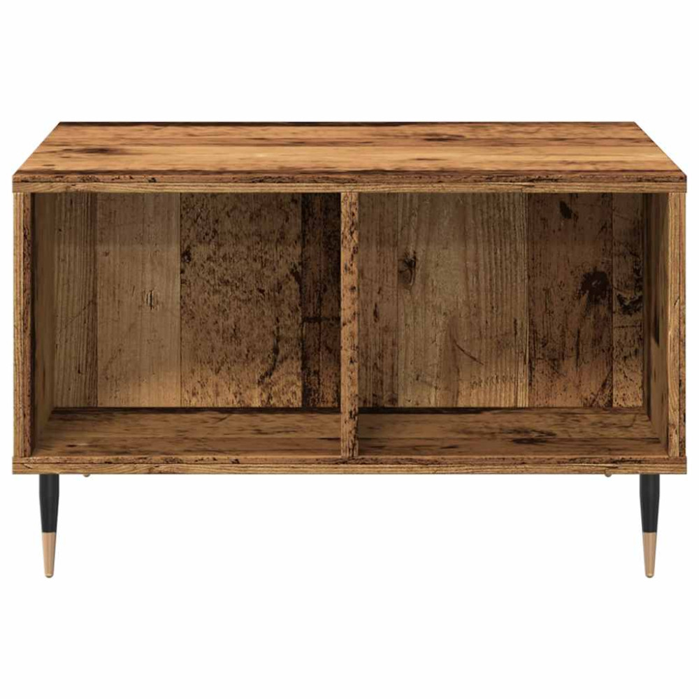 Produktbild för Soffbord åldrat trä 60x50x36,5 cm konstruerat trä
