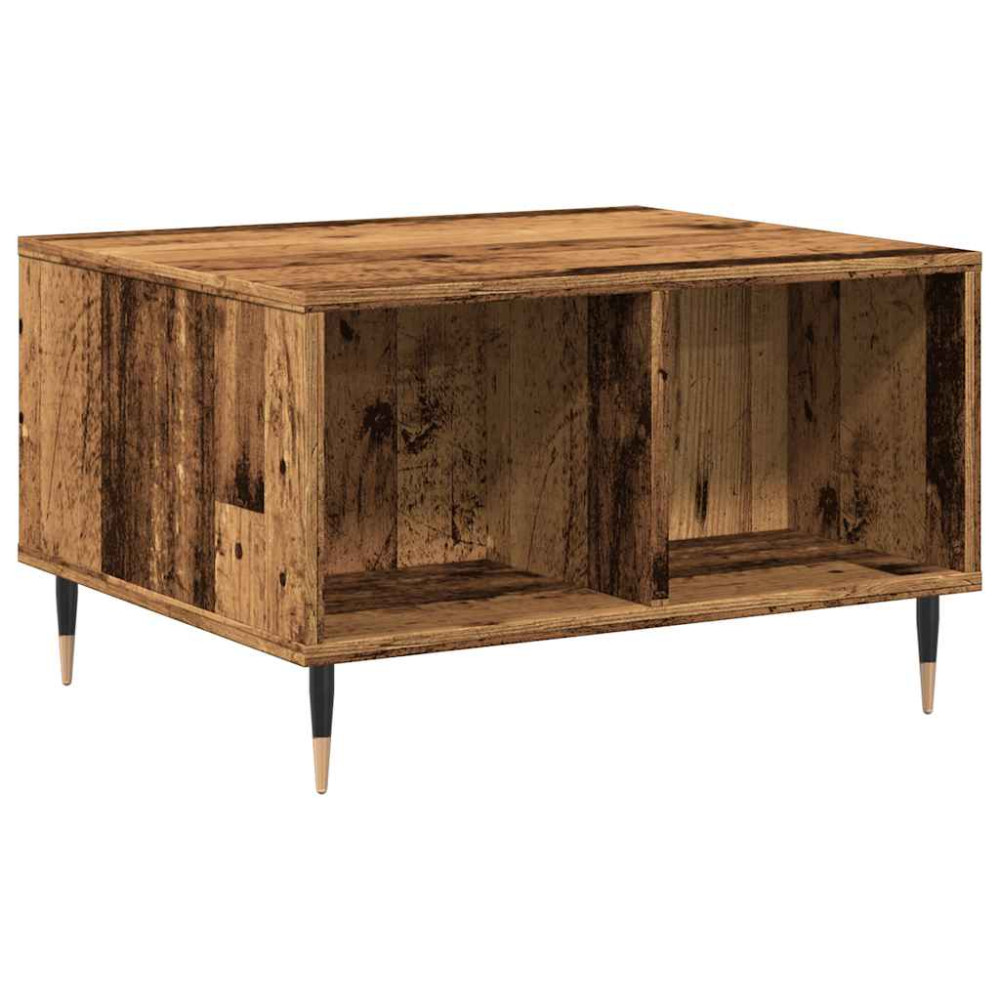 Produktbild för Soffbord åldrat trä 60x50x36,5 cm konstruerat trä
