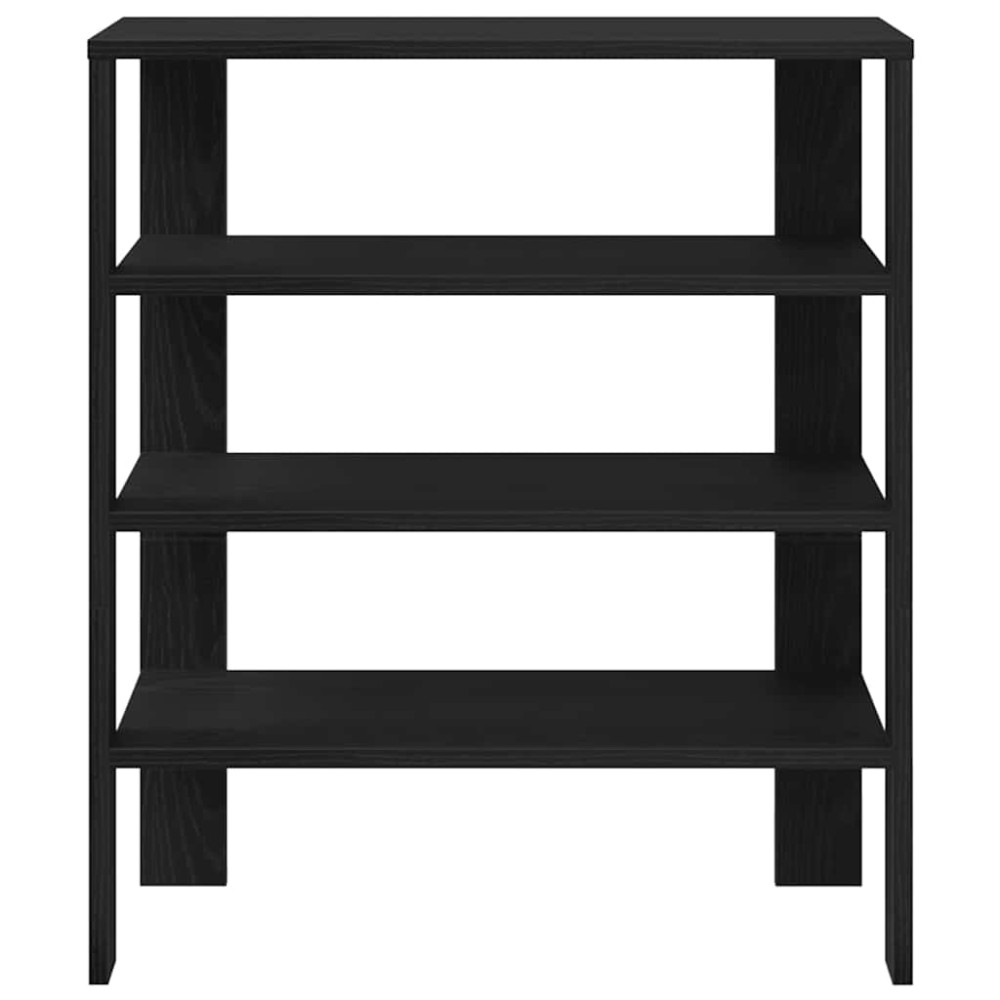 Produktbild för Skohylla svart 61x32x70 cm konstruerat trä