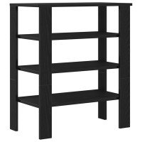 Produktbild för Skohylla svart 61x32x70 cm konstruerat trä
