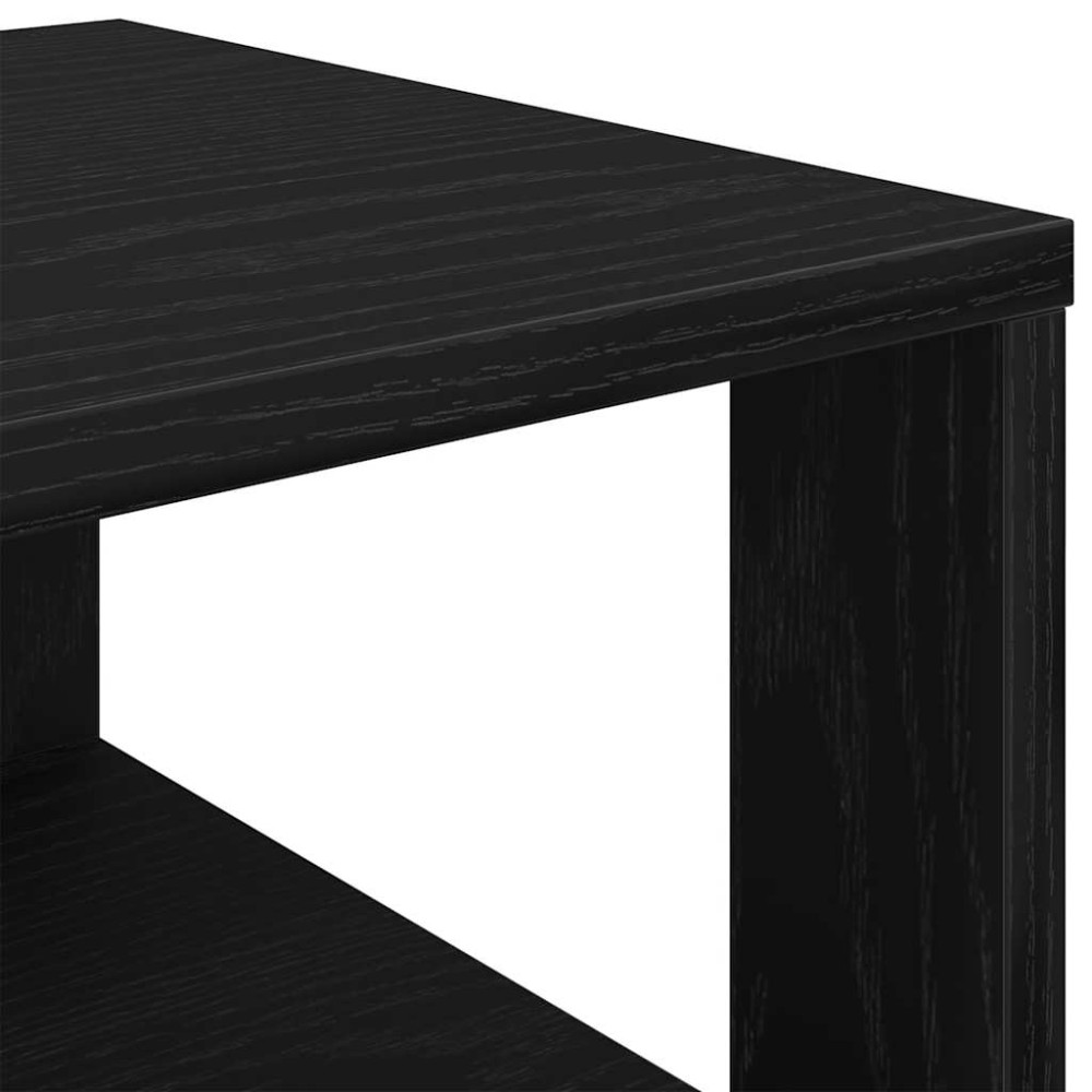 Produktbild för Skohylla svart 61x32x70 cm konstruerat trä