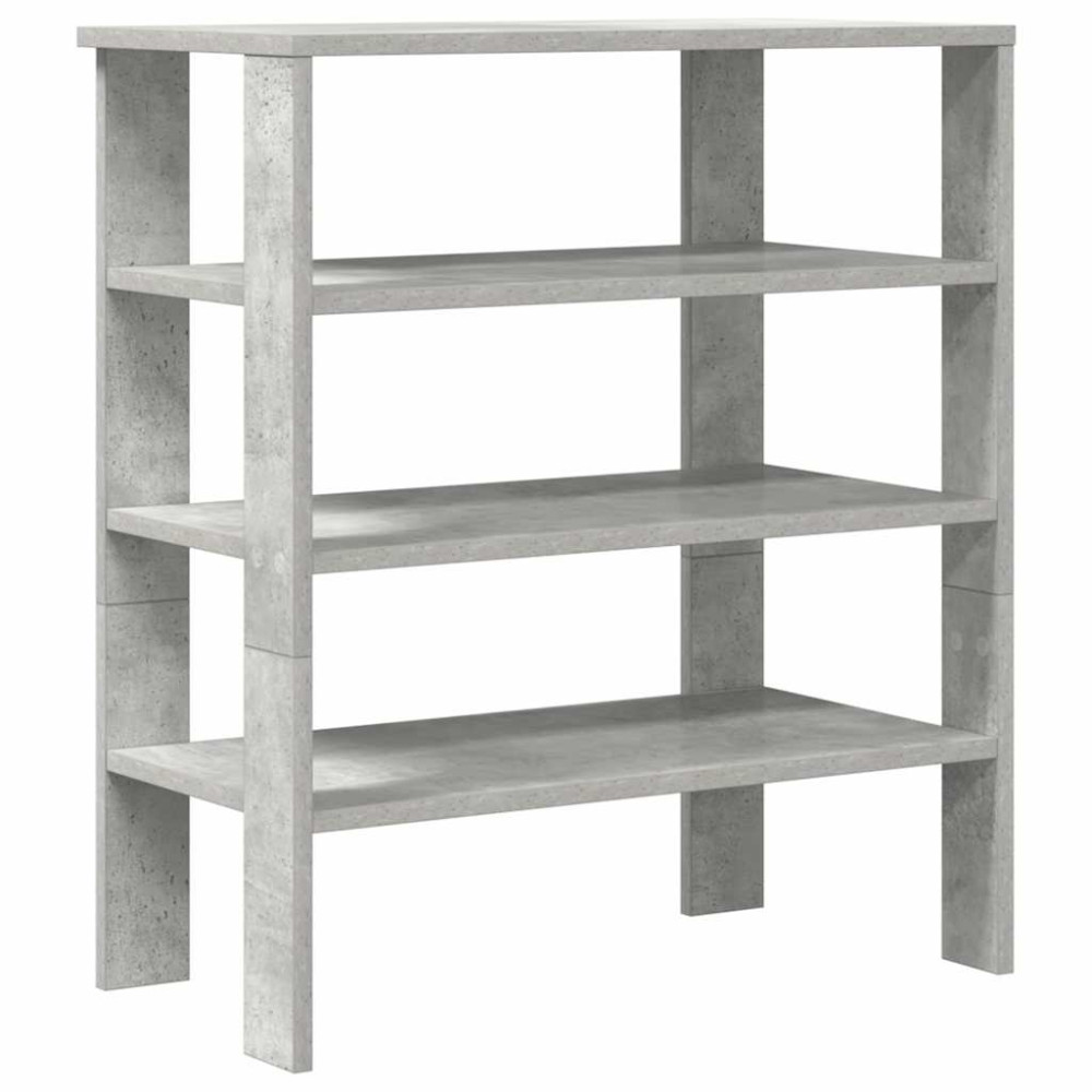 Produktbild för Skohylla betonggrå 61x32x70 cm konstruerat trä