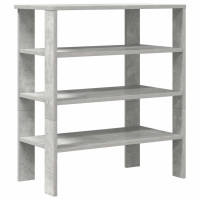 Produktbild för Skohylla betonggrå 61x32x70 cm konstruerat trä