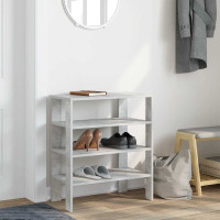Produktbild för Skohylla betonggrå 61x32x70 cm konstruerat trä
