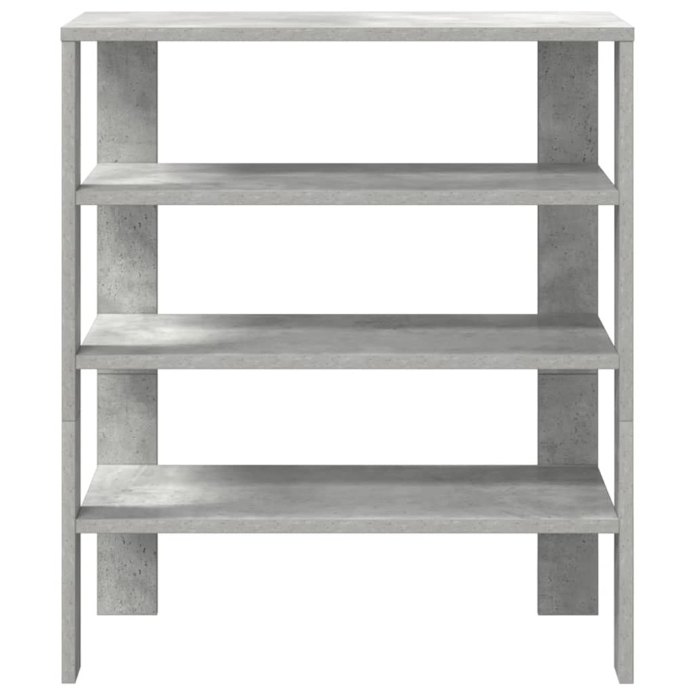 Produktbild för Skohylla betonggrå 61x32x70 cm konstruerat trä