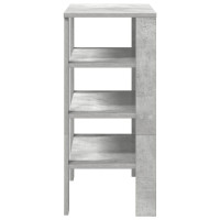 Produktbild för Skohylla betonggrå 61x32x70 cm konstruerat trä