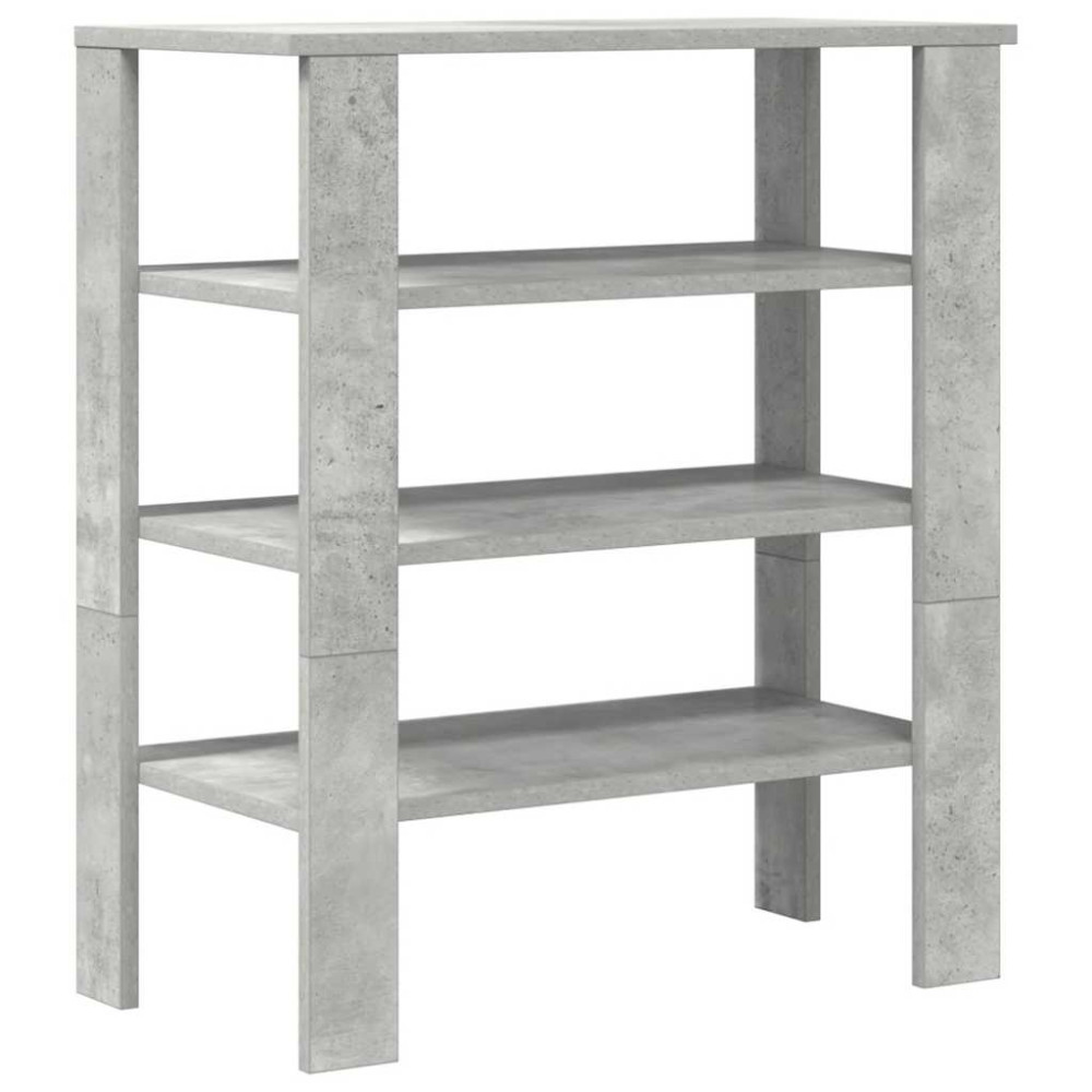 Produktbild för Skohylla betonggrå 61x32x70 cm konstruerat trä