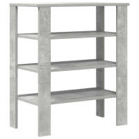 Produktbild för Skohylla betonggrå 61x32x70 cm konstruerat trä