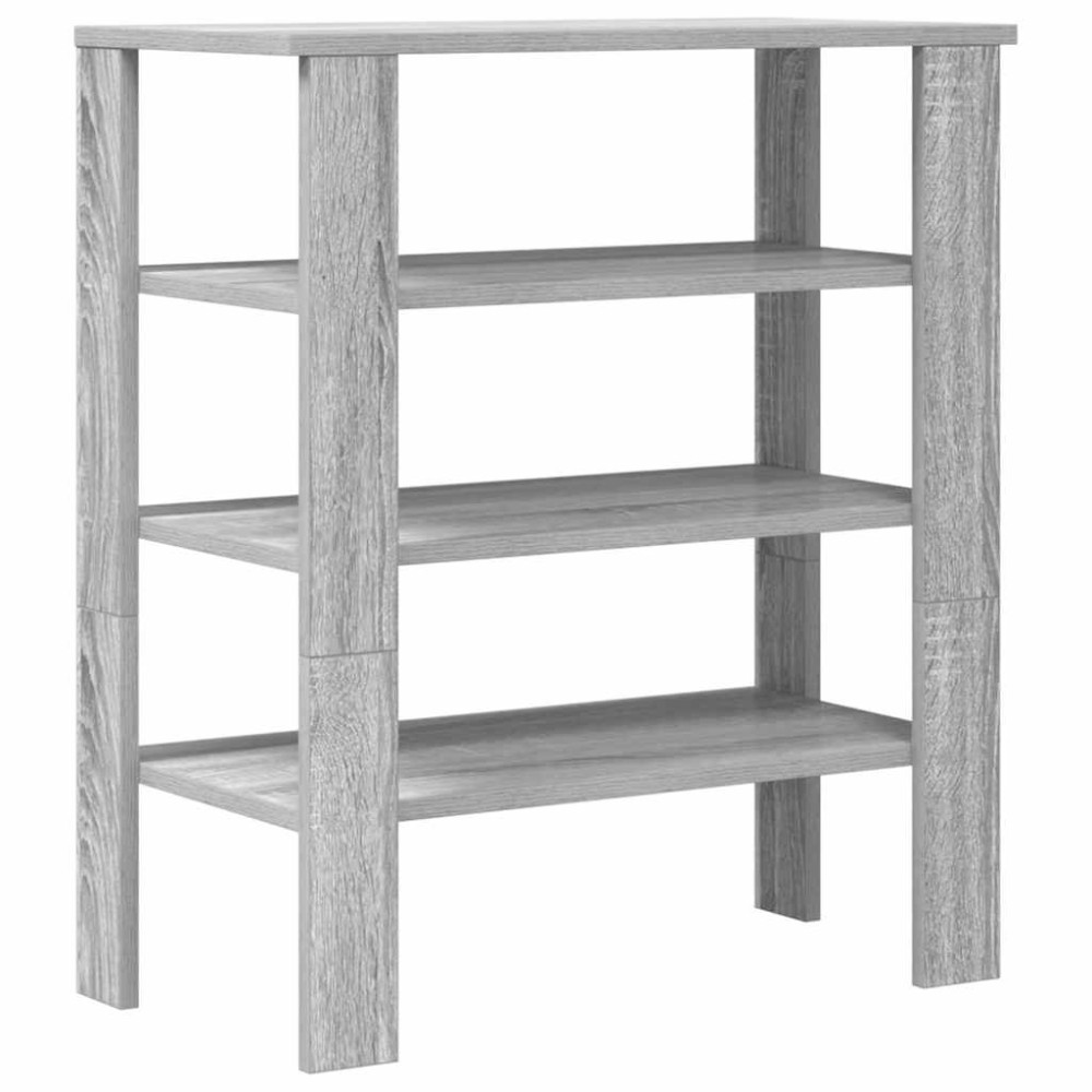 Produktbild för Skohylla grå sonoma 61x32x70 cm konstruerat trä
