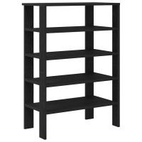 Produktbild för Skohylla svart 61x32x87,5 cm konstruerat trä