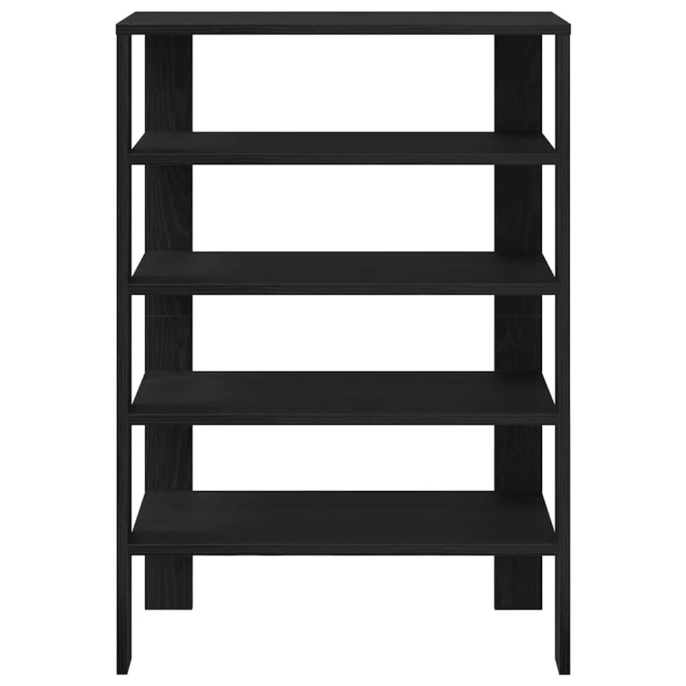 Produktbild för Skohylla svart 61x32x87,5 cm konstruerat trä