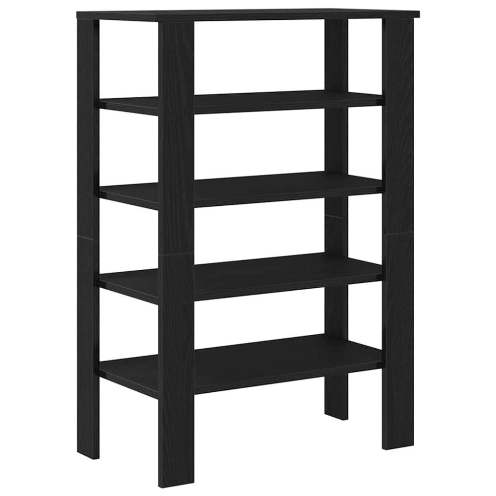 Produktbild för Skohylla svart 61x32x87,5 cm konstruerat trä