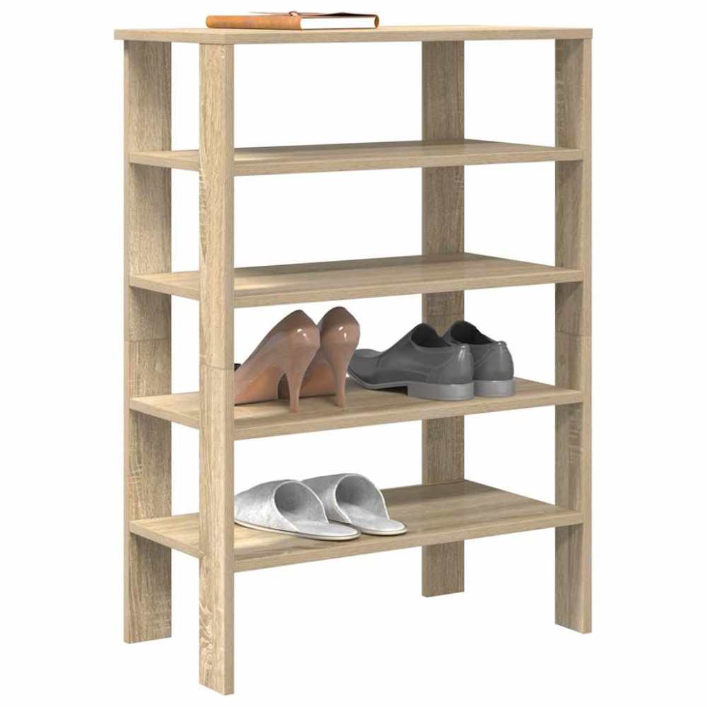 Produktbild för Skohylla sonoma-ek 61x32x87,5 cm konstruerat trä