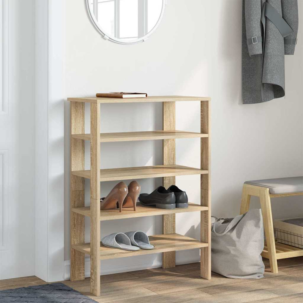 Produktbild för Skohylla sonoma-ek 61x32x87,5 cm konstruerat trä