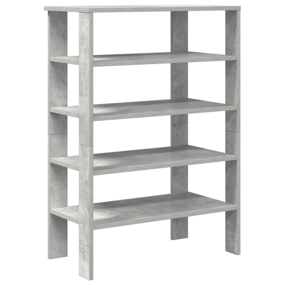 Produktbild för Skohylla betonggrå 61x32x87,5 cm konstruerat trä