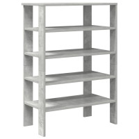Produktbild för Skohylla betonggrå 61x32x87,5 cm konstruerat trä