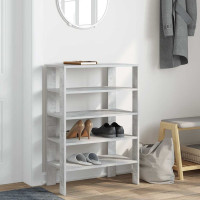 Produktbild för Skohylla betonggrå 61x32x87,5 cm konstruerat trä