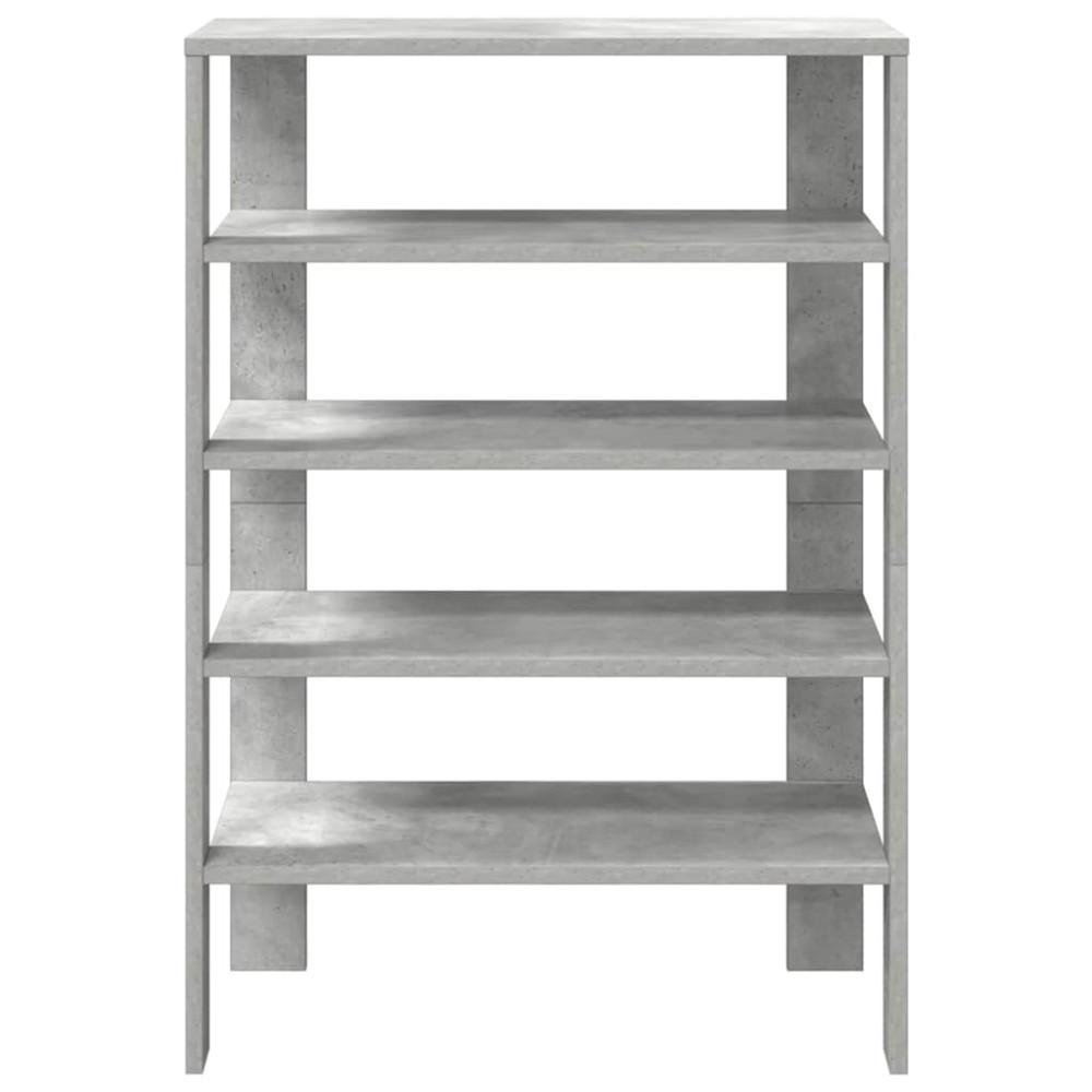 Produktbild för Skohylla betonggrå 61x32x87,5 cm konstruerat trä