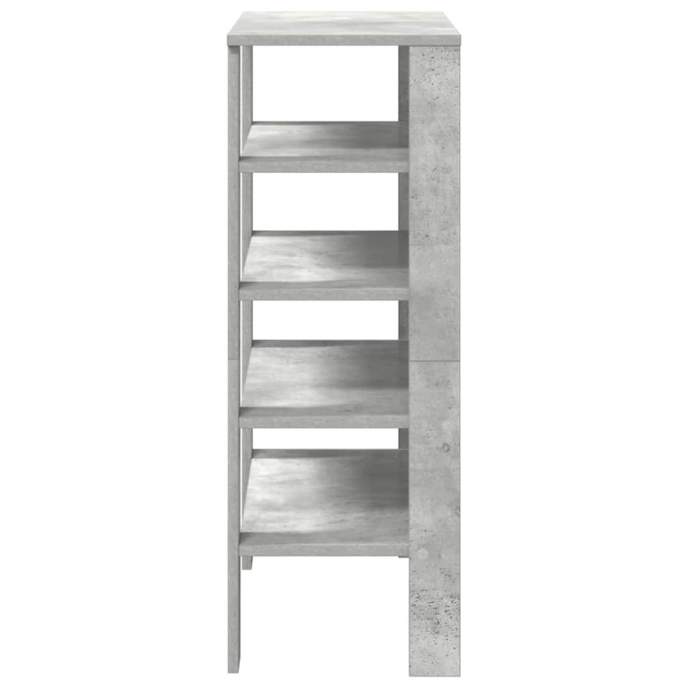 Produktbild för Skohylla betonggrå 61x32x87,5 cm konstruerat trä