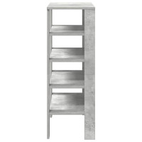 Produktbild för Skohylla betonggrå 61x32x87,5 cm konstruerat trä